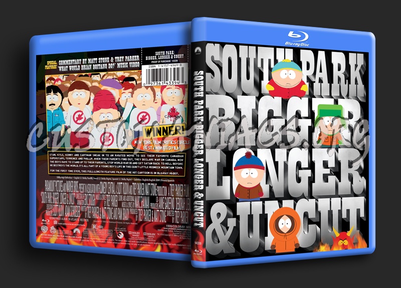 South Park Bigger Longer & Uncut blu-ray cover