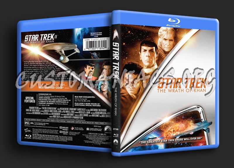 Star Trek The Wrath of Khan blu-ray cover