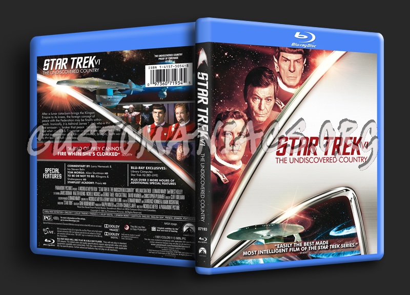 Star Trek VI The Undiscovered Country blu-ray cover