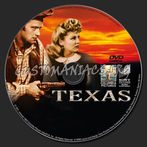 Texas dvd label