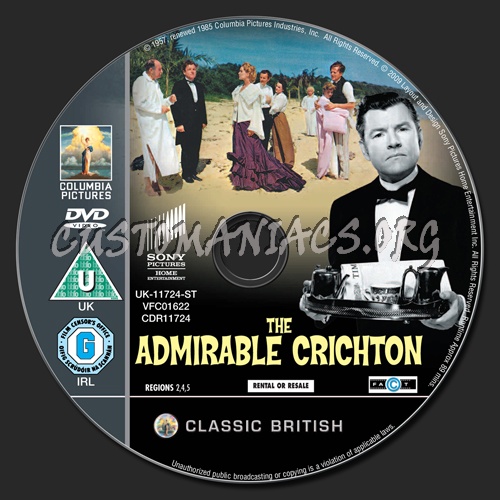 The Admirable Crichton dvd label