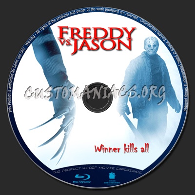 Freddy vs Jason blu-ray label