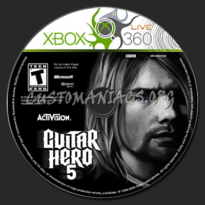 Guitar hero 5 dvd label