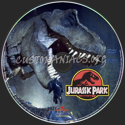 Jurassic Park dvd label