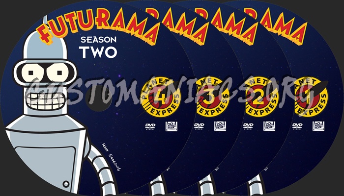 Futurama - Season 2 dvd label