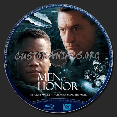 Men Of Honor blu-ray label
