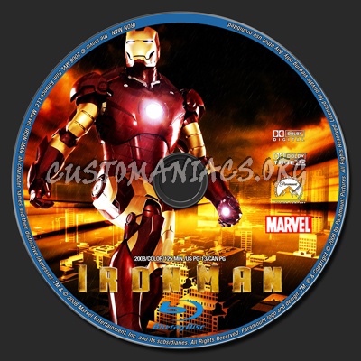 Iron Man blu-ray label