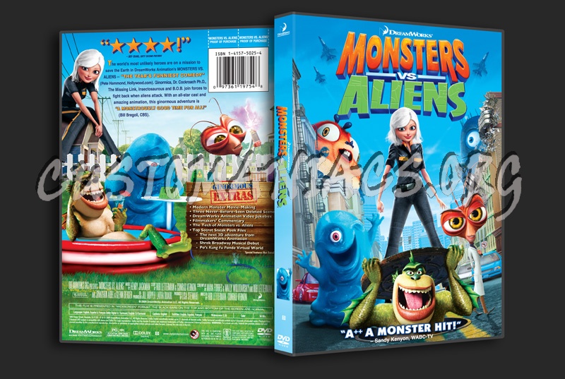 Monsters vs Aliens dvd cover
