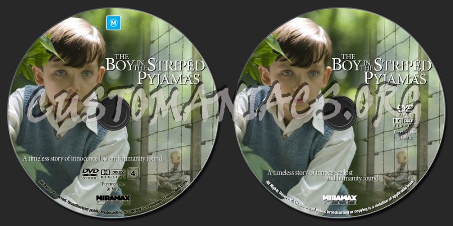 The Boy In The Striped Pyjamas dvd label