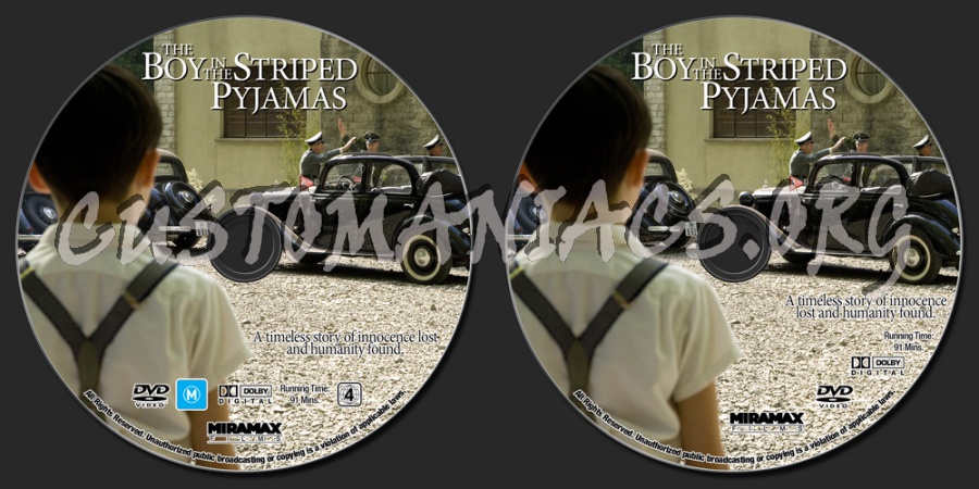 The Boy In The Striped Pyjamas dvd label