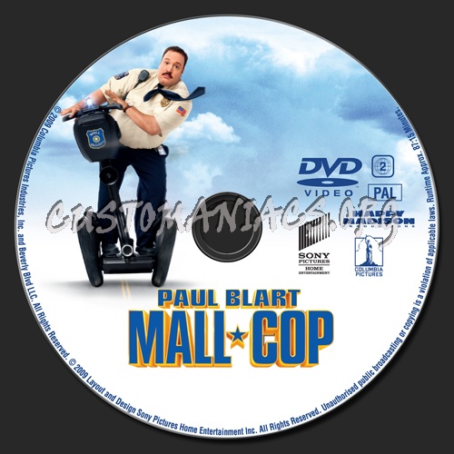 Paul Blart Mall Cop dvd label