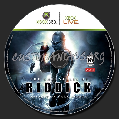 The Chronicles of Riddick - Assault on Dark Athena dvd label