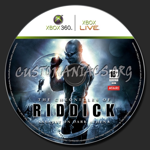 The Chronicles of Riddick - Assault on Dark Athena dvd label