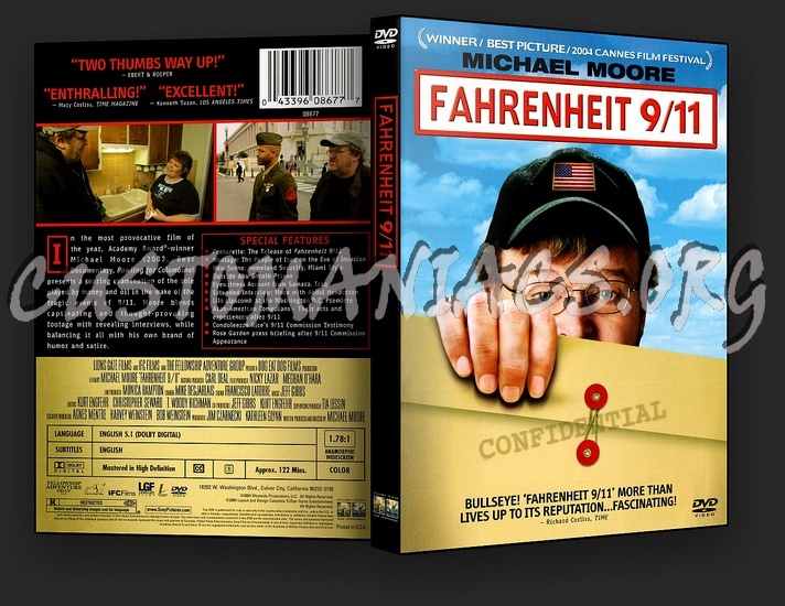 Fahrenheit 9/11 dvd cover