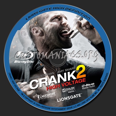 Crank 2: High Voltage blu-ray label