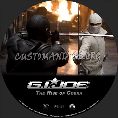 G.I. Joe The Rise of Cobra dvd label