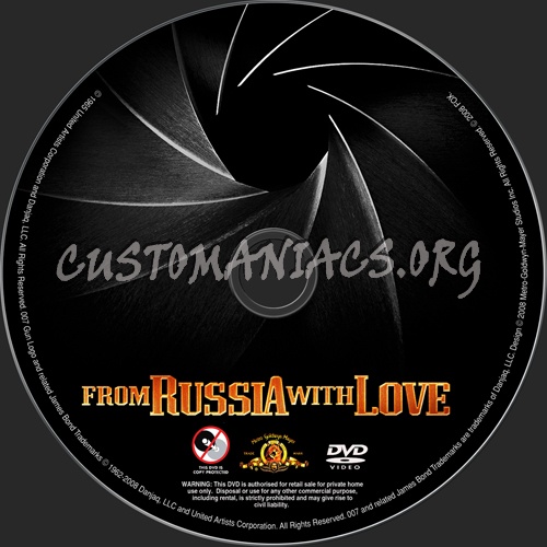 From Russia With Love dvd label