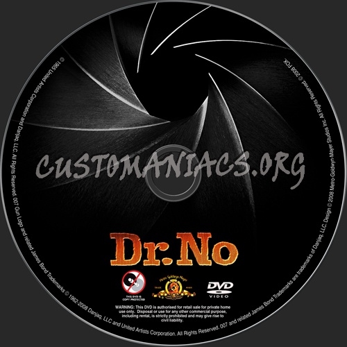 Dr No dvd label