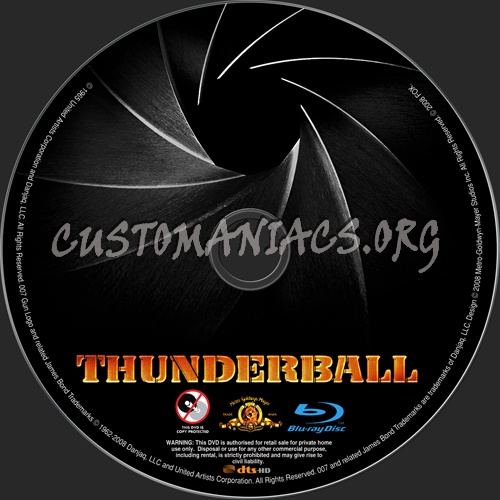 Thunderball blu-ray label