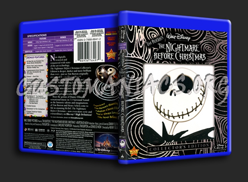 The Nightmare Before Christmas blu-ray cover