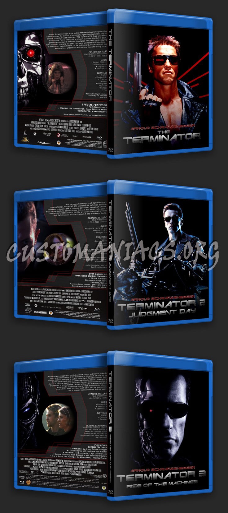 Terminator Trilogy blu-ray cover