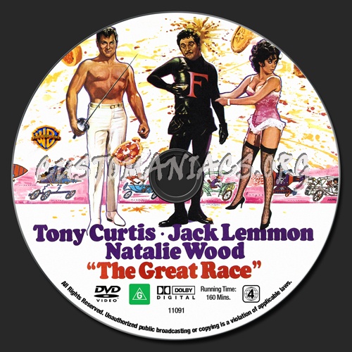 The Great Race dvd label