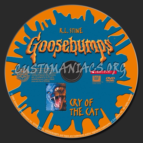 Goosebumps: Cry of the Cat dvd label