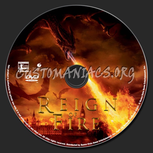 Reign Of Fire dvd label