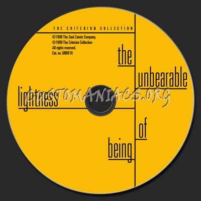 055 - The Unbearable Lightness of Being dvd label