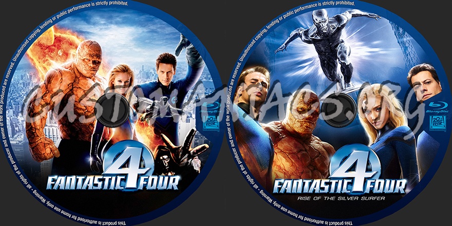 Fantastic Four / Rise of the Silver Surfer blu-ray label