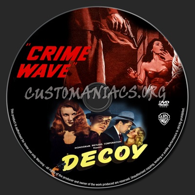 Crime Wave / Decoy dvd label