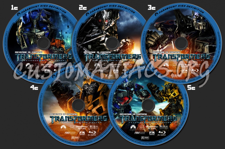 Transformers 2: Revenge of The Fallen blu-ray label