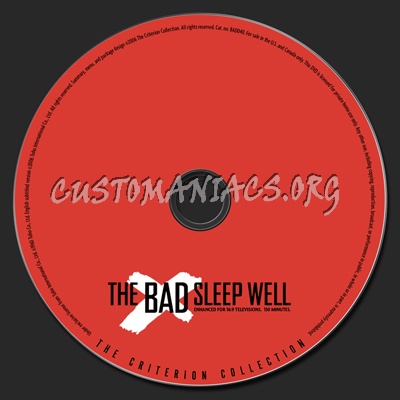 319 - The Bad Sleep Well dvd label