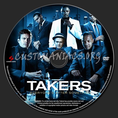 Takers dvd label