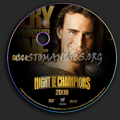WWE - Night of Champions 2009 dvd label