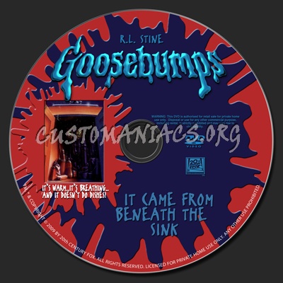 Goosebumps-It Came From Beneath The Sink dvd label