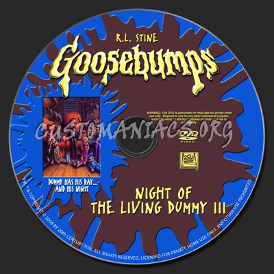 Goosebumps-Night Of The Living Dummy III dvd label
