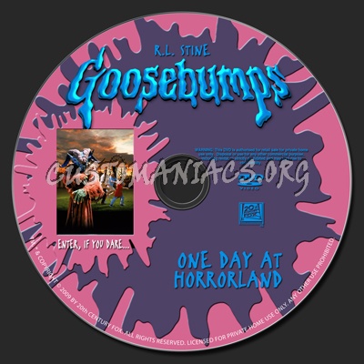 Goosebumps-One Day At Horrorland dvd label