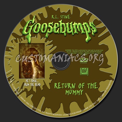 Goosebumps-Return Of The Mummy dvd label