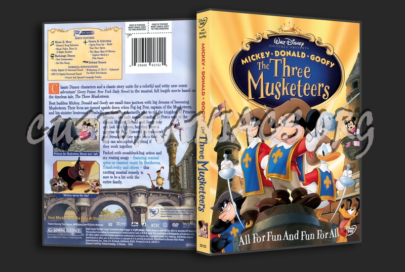 Mickey, Donald, Goofy: The Three Musketeers dvd cover