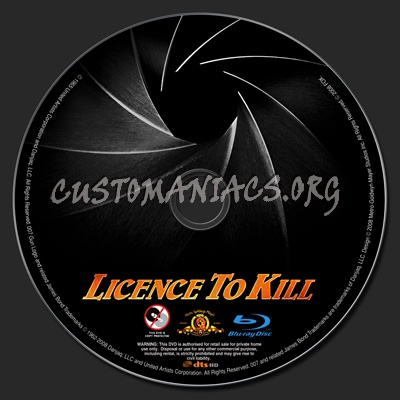 Licence To Kill blu-ray label