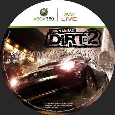Dirt 2 dvd label