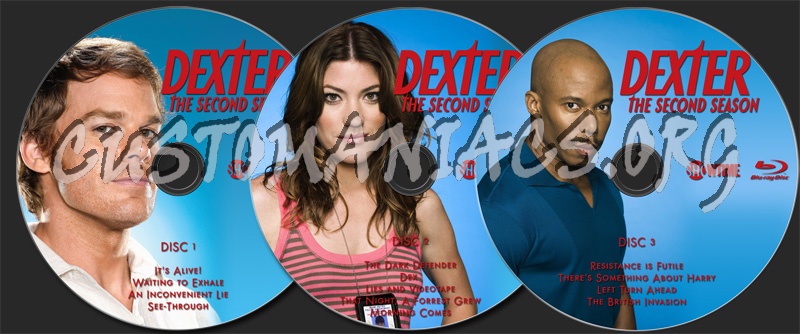 Dexter Season 2 blu-ray label
