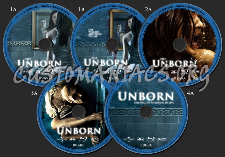 The Unborn blu-ray label