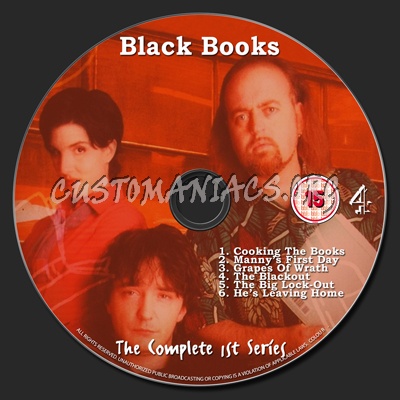 Black Books Season 1 dvd label