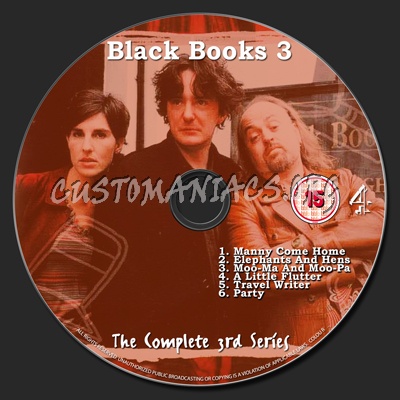 Black Books Season 3 dvd label