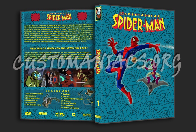 Marvel Cartoon Collection: The Spectacular Spider-Man Season One dvd cover