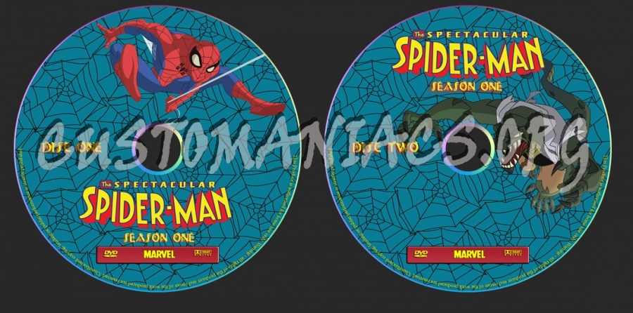 Marvel Cartoon Collection: The Spectacular Spider-Man Season One dvd label