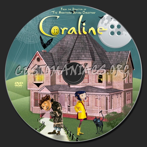 Coraline dvd label