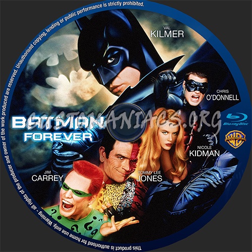 Batman Forever blu-ray label
